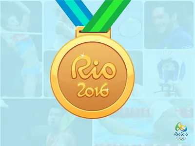 Playoff! Olympic Sticker Design Contest embosed gold madel rio sports sticker