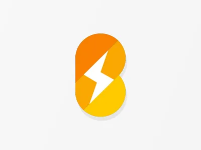 Unused Logo bolt design logo orange unused