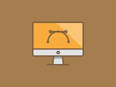 August 16: Illustrate 365cons anchor point bezier curves computer daily icon diary draw icon illustrate illustrator