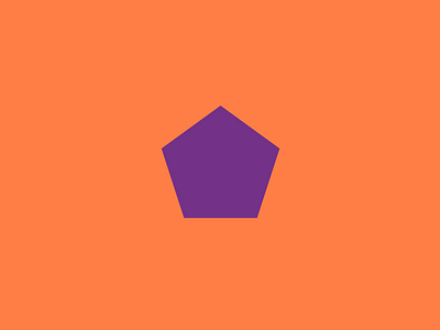 Pentagon On Orange color minimal orange pentagon purple shape ui