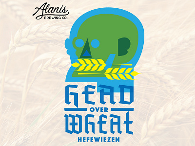 Head Over Wheat Beer Branding beer branding brewery german illustration label logo music overlay packaging skull wheat