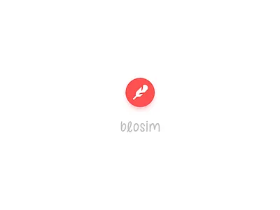 Blosim Logo app icon brand brand identity branding design feather fly icon identity logo logotype symbol