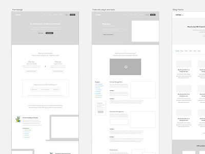 Wireframing Canopy site app canopy features marketing site software wireframe wireframing