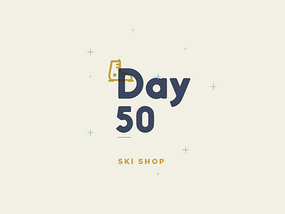 Day 50 Progress logo logo lockup ski winter