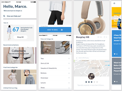 White&Bold // v1 app appkit e commerce ios simple.io ui uidesign uikit