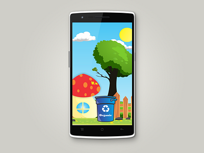 Trash Hunter application children education environment game mobile trash tree ui ux