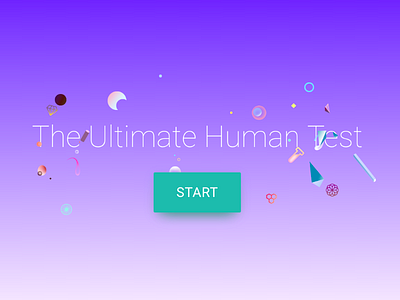 The Ultimate Human Test app button gradient landing landing page text typography ui ux web design website