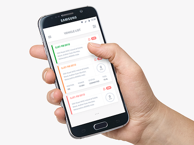 Vehicle List - Android App android app flat material ui ux
