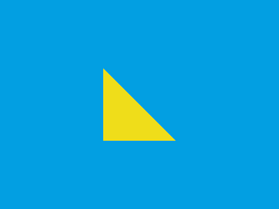 Triangle On Blue blue minimal shape triangle ui yellow