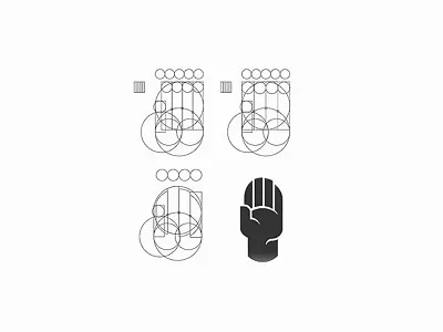 Hand - process icon logo process vector