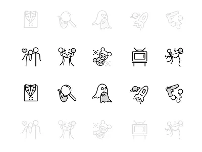 Movie Categories app icon illustration movie ui