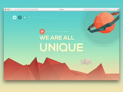 iMods Website affinity designer blender blue imods landing page low poly minimal space vector web website