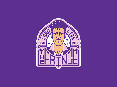 Long Live The Prince icon legend logo music prince purple purple rain typography vector