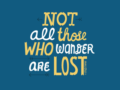 Wander handlettering illustration illustrator lettering tolkien typ typography vector