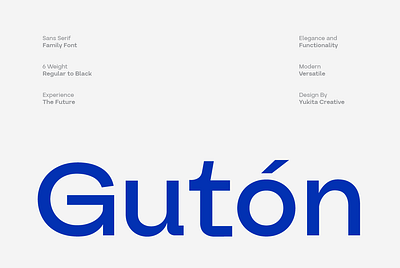 Guton Sans Serif Font Family branding font fonts graphic design guton logo sans serif typography