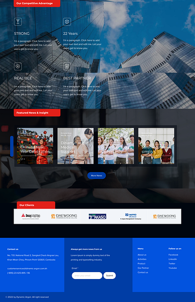 Dynamic Argon 2, modern Hero concepts company company profile design hero design modern design ui web design