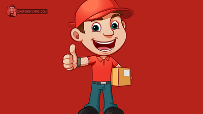 Delivery Boy boy branding character design delivery illustration logo package shipping vector