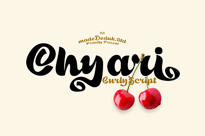 Chyari Script Font branding christmas classicelegant classy coffee curly feminine invitation logo logotype love luxury modern nostalgic retro script valentine vintage webfont wedding