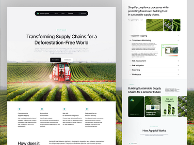 Agriculture Landing Page - Features agency agriculture app cansaas clean deign design feature fresh interface landing page minimalist saas ui ux web app web design