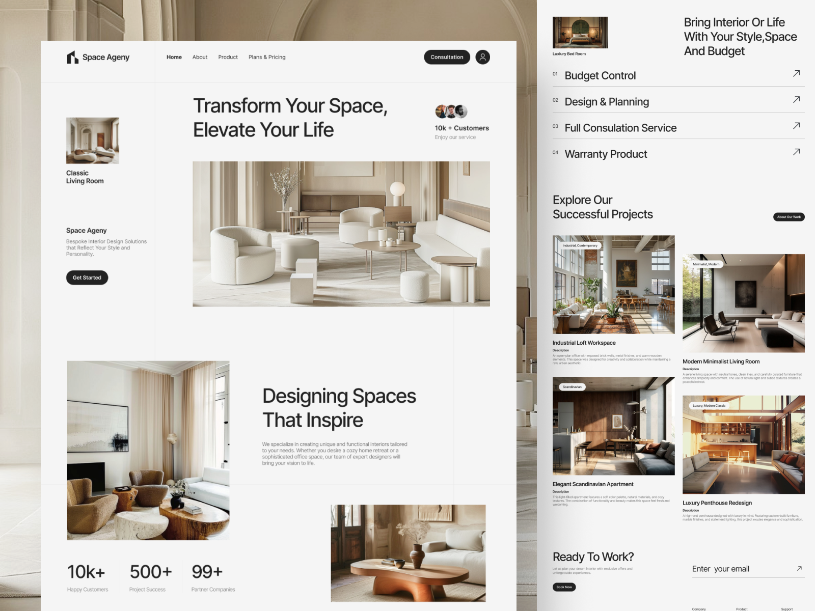 Example of Custom Landing Page Design & Mobile App 