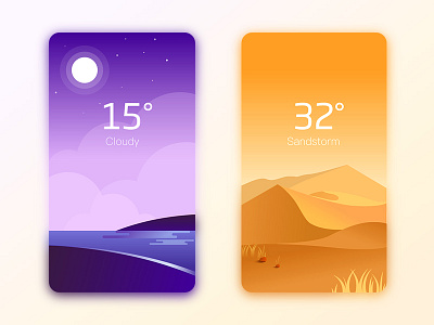 Weather cloudy illustration sandstorm ui weather