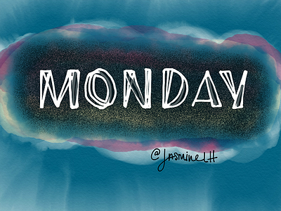 Daily Doodles 2016 – Monday adobe sketch daily doodle digital lettering doodle drawing hand lettering illustration instagram lettering texture