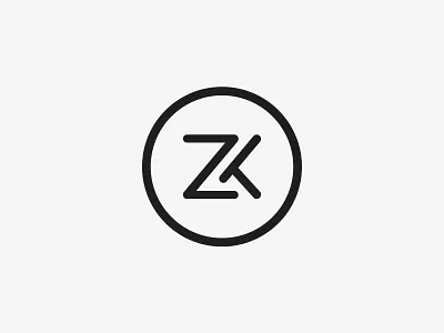 Z K - Unused branding identity lettering logo minimal monogram personal mark simple symbol type typography