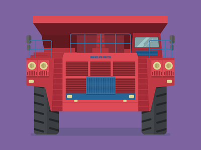 Belaz belaz flat illustration truck