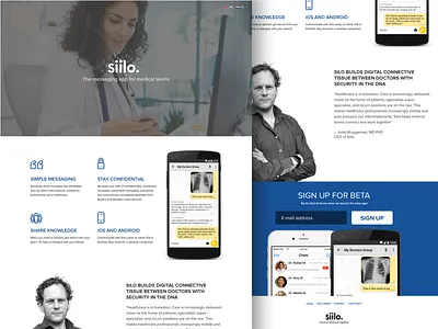 Siilo responsive website UI app design doctor health interface medical responsive ui user experience ux web website