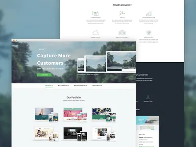 White Label Landing Page agency devices icons landing page portfolio responsive