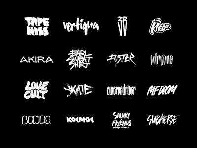 Lettering & Logo #1 brush calligraphy handwriting hip hop lettering logotype music musican