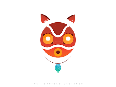 Studio Ghibli's Princess Mononoke "San" hayao miyazaki illustration mask portrait princess mononoke san studio ghibli vector wolf princess