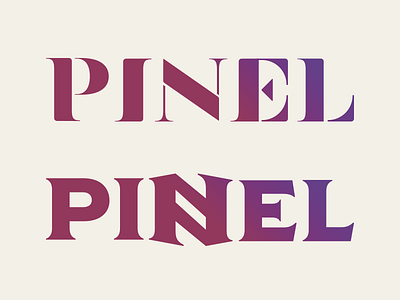 PINEL band gradient logo music serif type typography