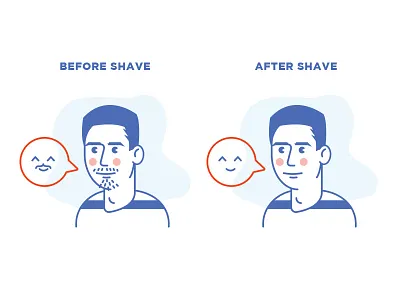 Avatar - Before & After Shave avatar beard character emoji face print ryan smile talk