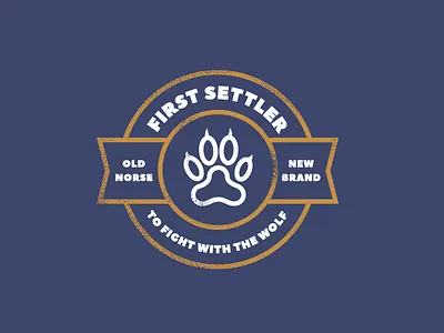 Wolfy badge illustration wolf