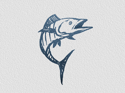 Wahoo illustration ink pen wahoo