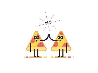 Pizza hi5 hi5 icons illustration pizza