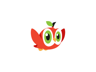 Subhubs apple bird fruit mascot owl