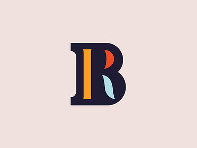 B-R Monogram b colors etc logo monogram r shapes