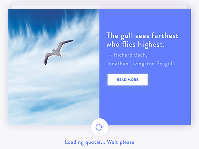 Quotes Card card minimal modern nature quote seagull simple ui ux vibrant web design