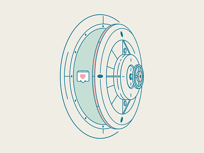 Hidden Pleasures alone app case heart hidden illustration like safe ui vector