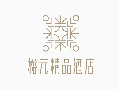 LOGO OF YUYUAN HOTEL architecture bonsai boutique hotel logo window