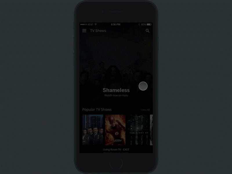 Content Flow Prototype app ios movies principle prototype tv shows