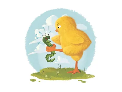 Angry chicken for the children's book art book children childrens for graphics illustration