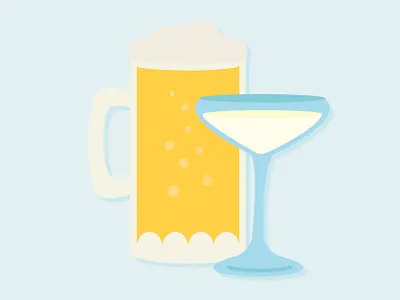 Royale - Drinks for Mom & Dad! alcohol food illustration menu restaurant