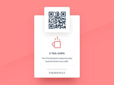 Redeem coupon 61 coupon dailyui discount minimal modal overlay popup qr redeem ui ux