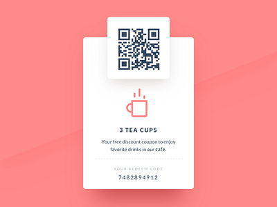 Redeem coupon 61 coupon dailyui discount minimal modal overlay popup qr redeem ui ux