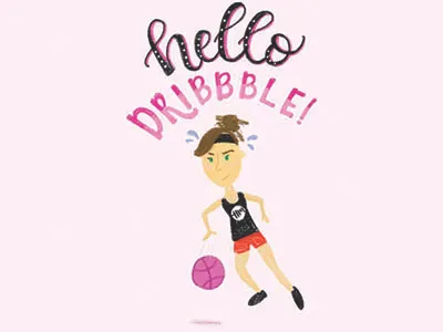 Dribbble Intro hand letter illustration