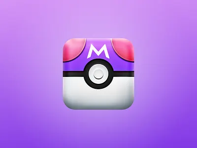 Daily UI 005 - Master Ball App Icon 005 app childhood daily ui dailyui icon nintendo poke ball pokeball pokemon set