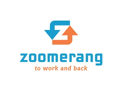 Zoomerang Logo arrow branding commute commuter logo rideshare traffic transportation travel
